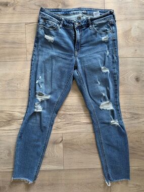 Old Navy Ripped Dark Blue Skinny Jeans